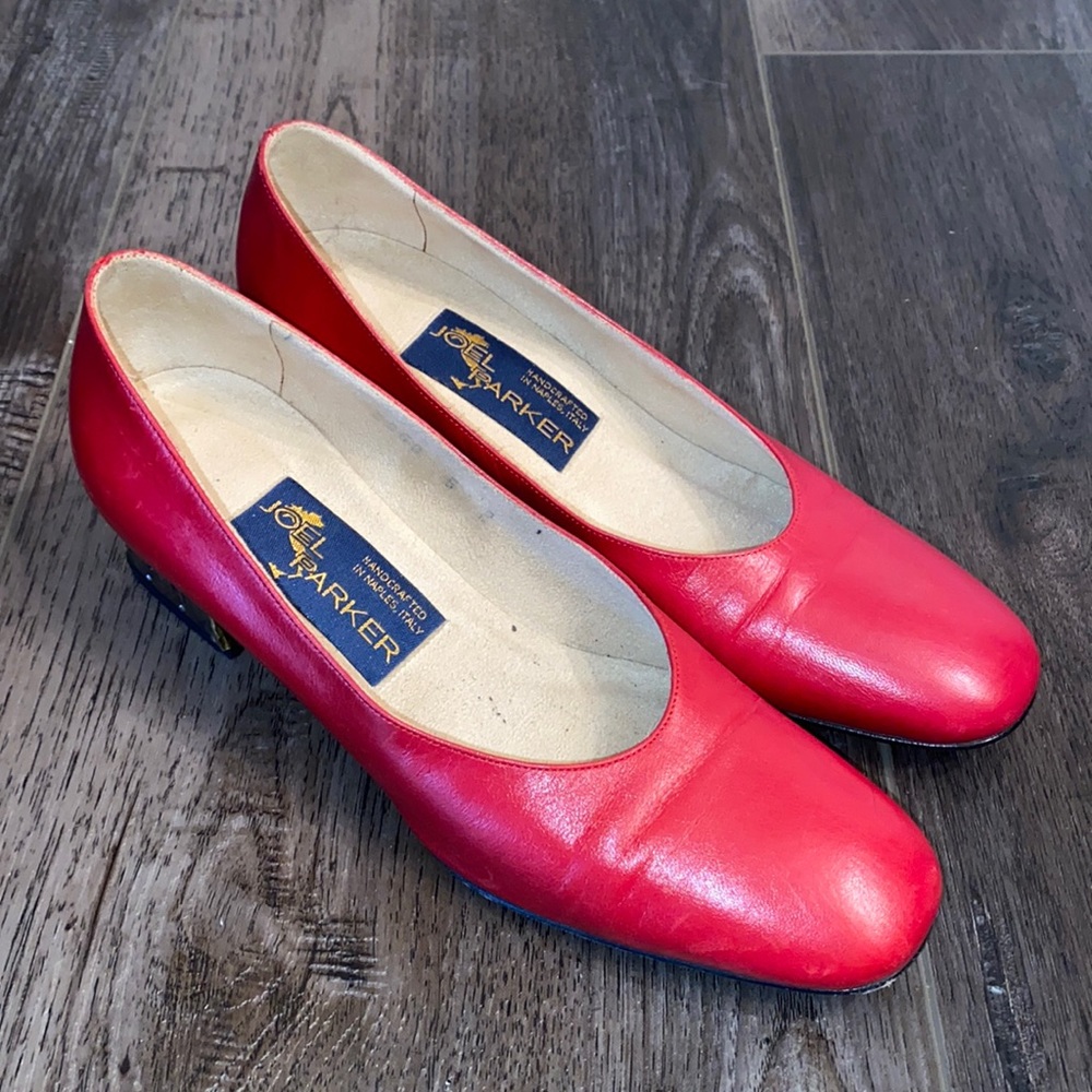 JOEL PARKER Handcrafted Women’s Red Heels Sz 5B